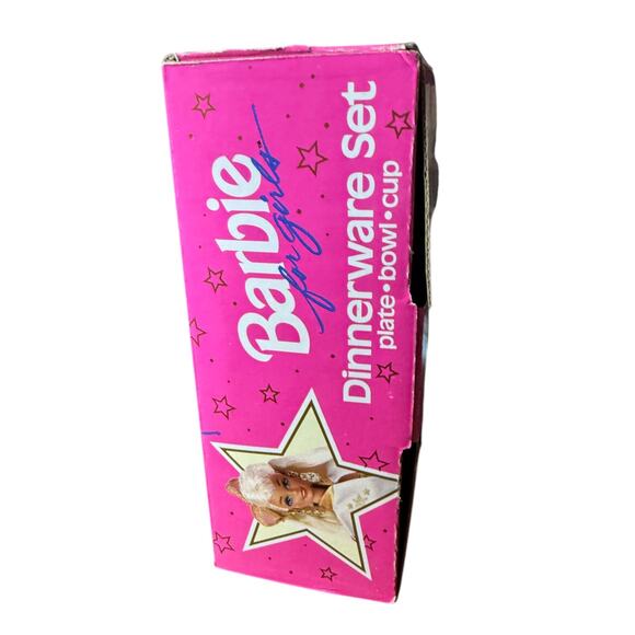 Vintage Barbie Dinnerware Set 1993 3 Pieces Plate-Bowl-Cup NB110 - New in Box - Picture 7 of 11